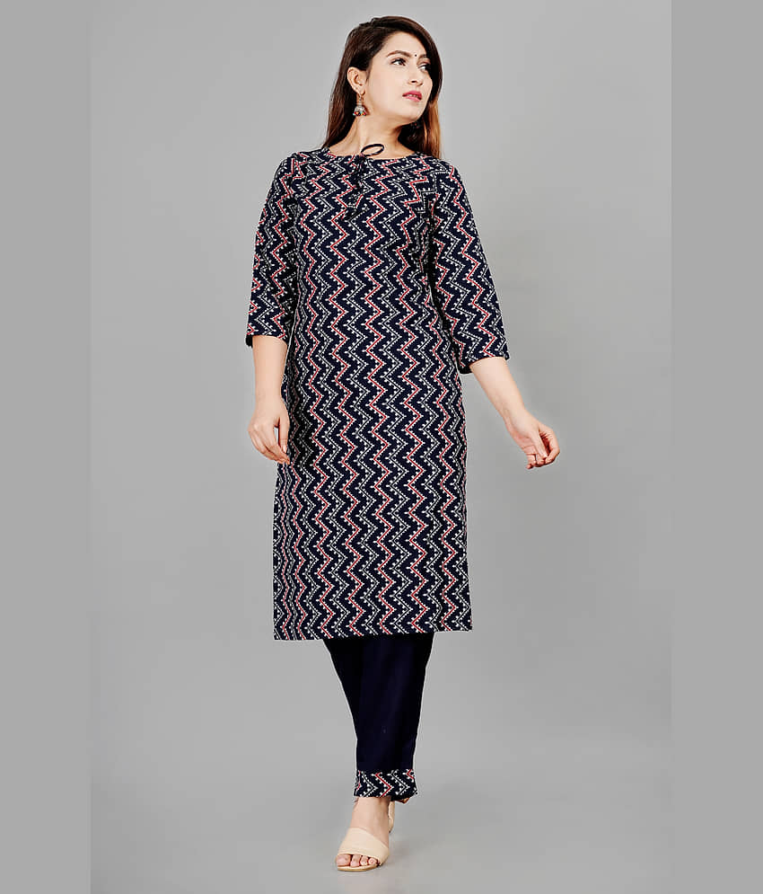 Smien - Blue Straight Rayon Women's Stitched Salwar Suit ( Pack of 1 )