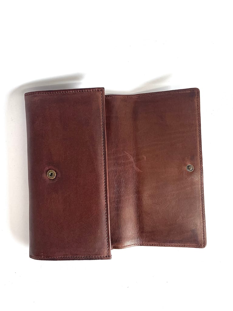 Women's Hand Made Brown Clutch