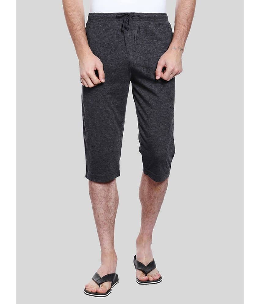 Allocate - Navy Blue Cotton Blend Men's Three-Fourths ( Pack of 1 )