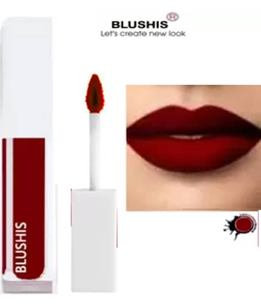 BLUSHIS All Day Long Maroon Matte Lipstick