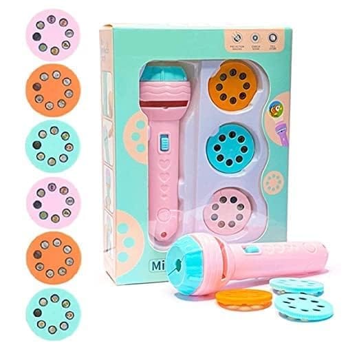 3 Slides Clear Projection Slide Flashlight Projector Torch for Kids, Mini Flash Light Projector Toys for Kids,Lighting Toys for Kids (Random Slides–Multicolor)