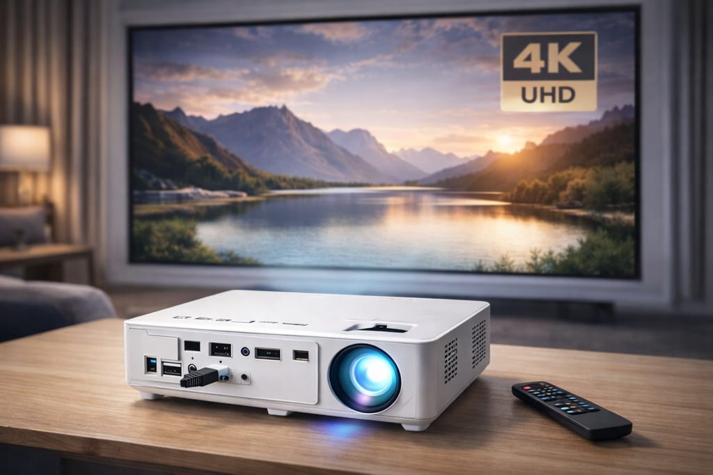 Professional Smart Projector | 4K Support | Office & Home Theatre Use view 2