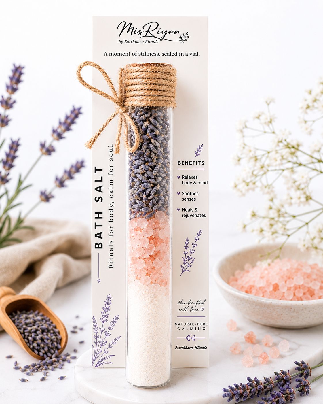 MisRiyaa Bath Salt Test Tube Lavender - 50g