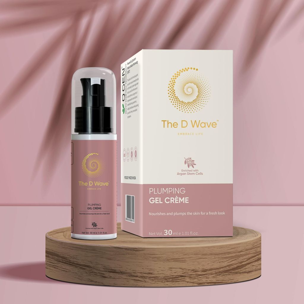 The D Wave Skin Plumping Gel Cream - 30g with Hyaluronic Acid & Collagen Cream | Intense hydration Cream | Diminishes fine lines & wrinkles | Youthful complexion | Restores pores view 2
