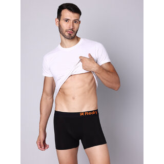 Redry Men's Underwear Anti Bacterial Micromodal Airsoft Trunk (Black) view 2