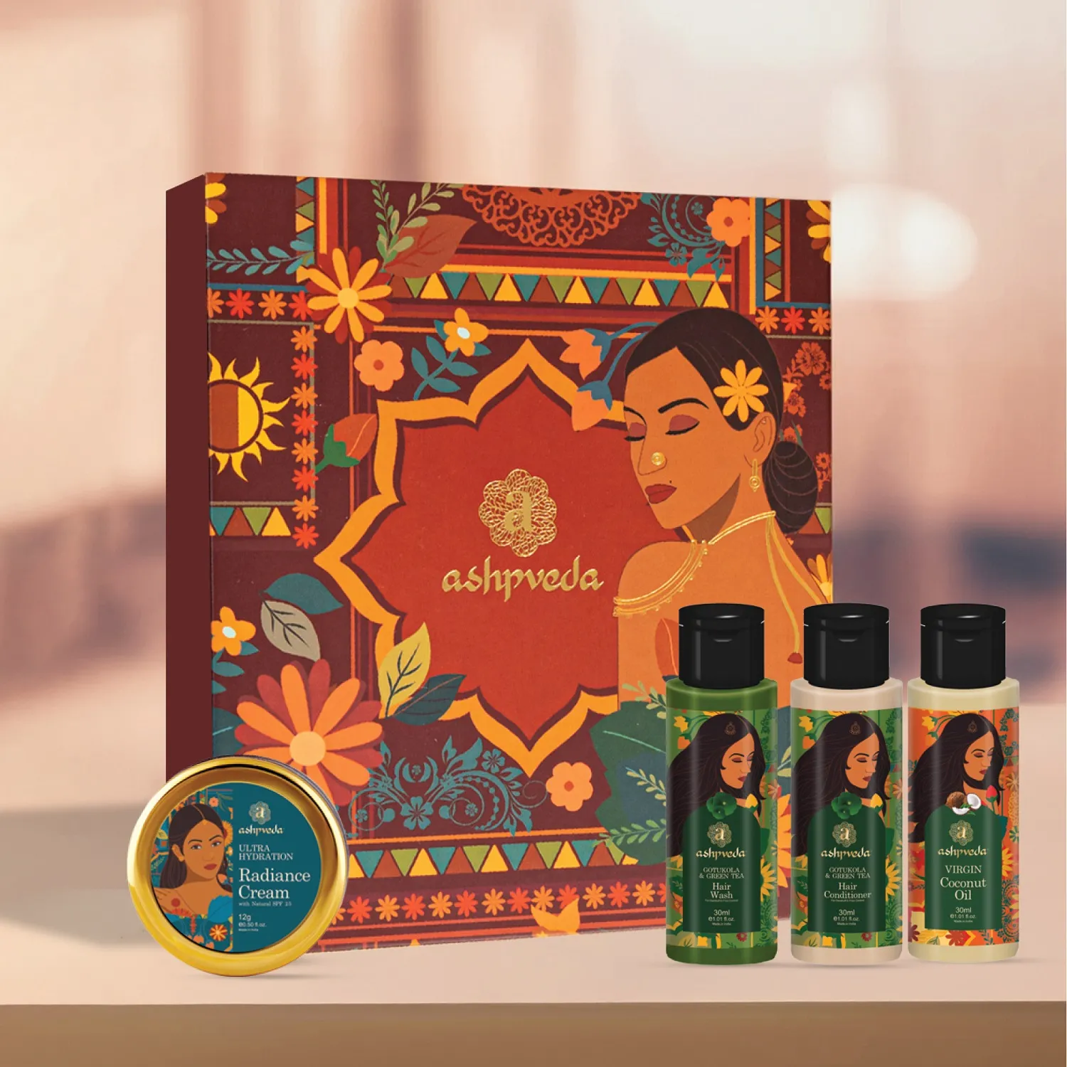 Ashpveda Mandakini Gift Box Hair & Skin Care Kit