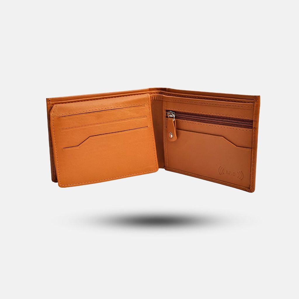 Tan Leather Wallet - Stylish, Secure, and Versatile I DENZO view 2