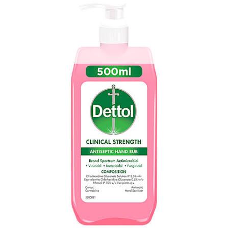 DETTOL CLINIC STRENGTH ANTISEPTIC HAND RUB 500ML