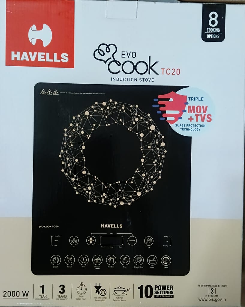HAVELLS EVO COOK TC 20 2000 WATT INDUCTION view 2