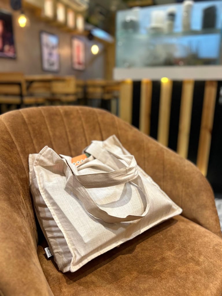 Premium Linen Tote Bags with pockets - Eco Friendly view 2
