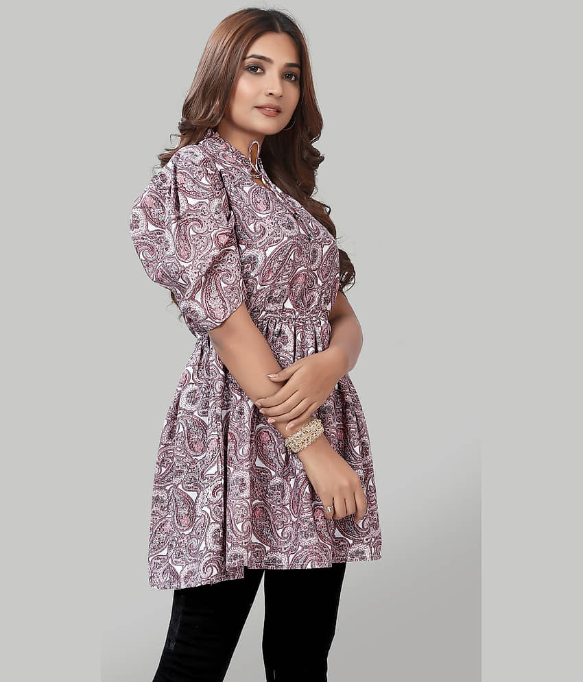 ZELZIS Green Crepe Women's Tunic ( Pack of 1 ) view 2
