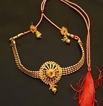 Single Layer Kolhapuri Haar with Jhumka (Necklace) 10 Gms