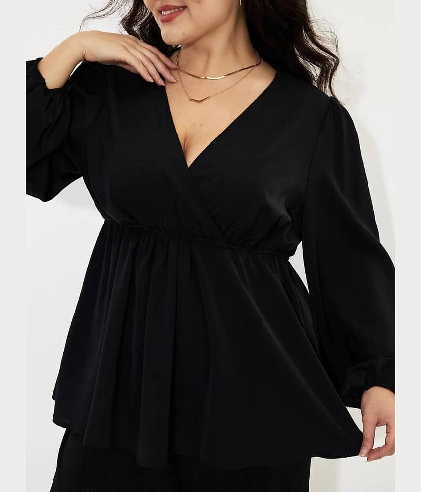 kotty Women's Viscose Regular Top ( Black ) view 2