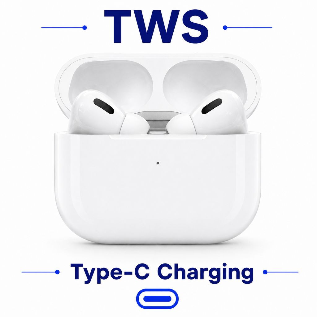 Tarendra TWS Wireless Earbuds Bluetooth 5.3 with Touch Control | Type-C Fast Charging Case | Deep Bass Earphones with Mic