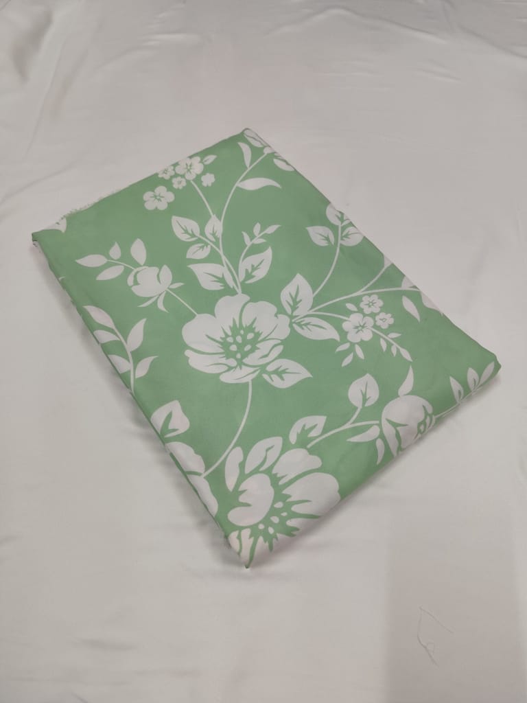 Green Floral Cotton Fabric