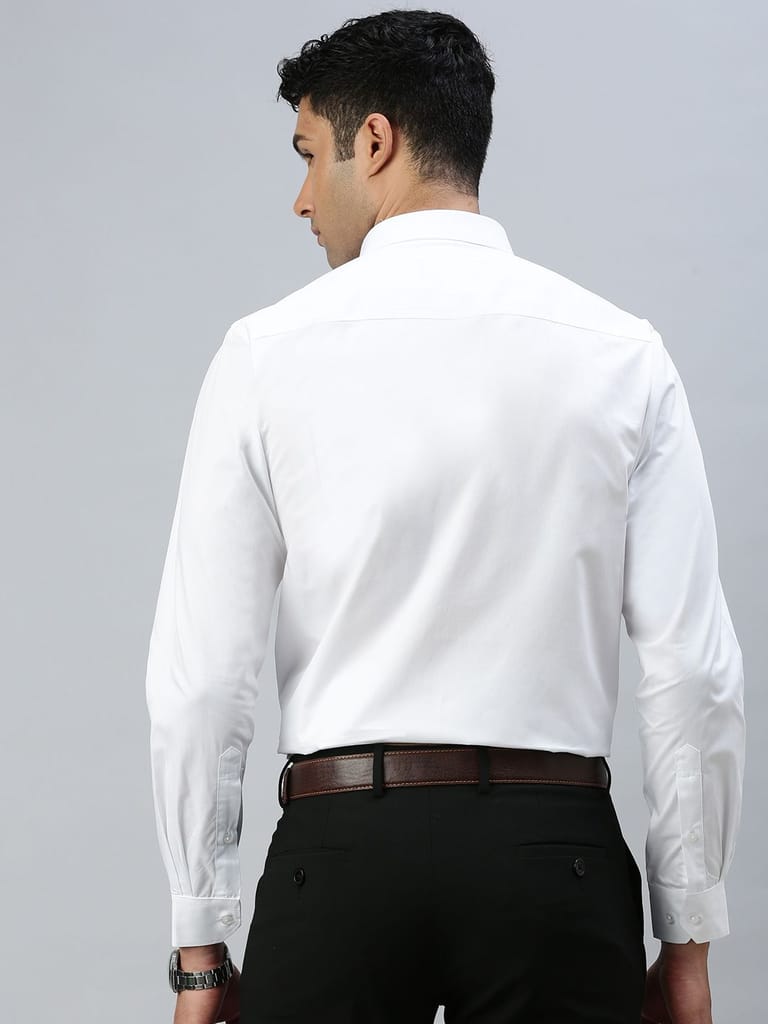 Mens Stain Proof White Shirt Full Sleeves Clean White view 2