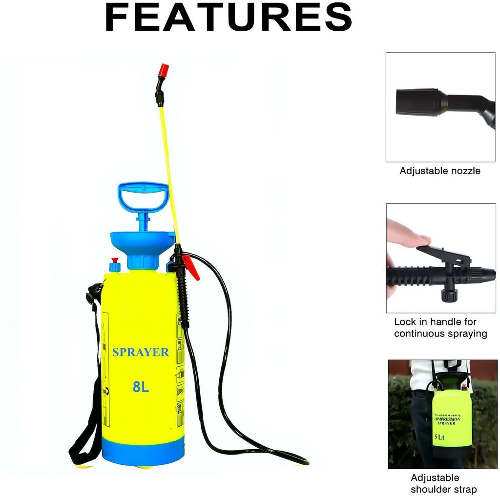 Greenery 8 Ltr Hand Held Sprayer (Pack of 1)