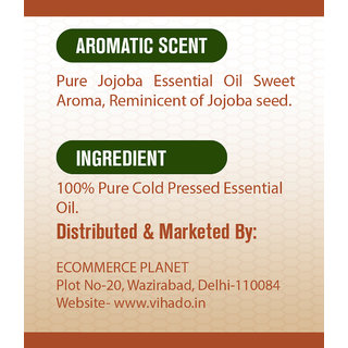 Vihado New Cold Pressed Jojoba Carrier Oil (30 ml) (Pack of 1) (30 ml)