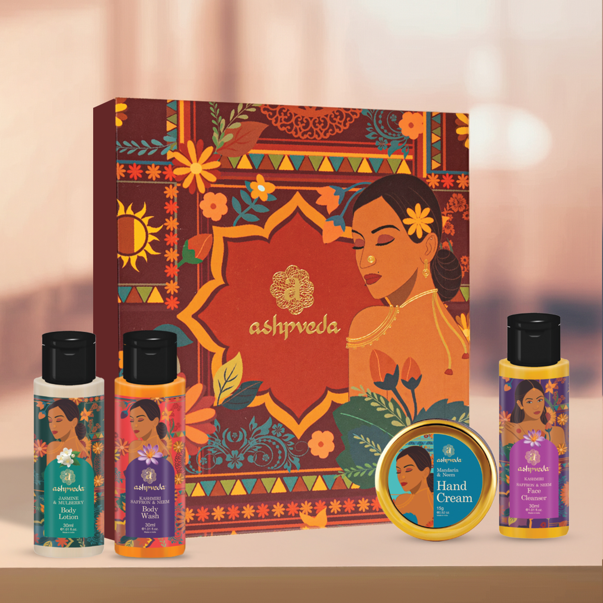 Ashpveda Heritage Skin and Body Care Travel Gift Box