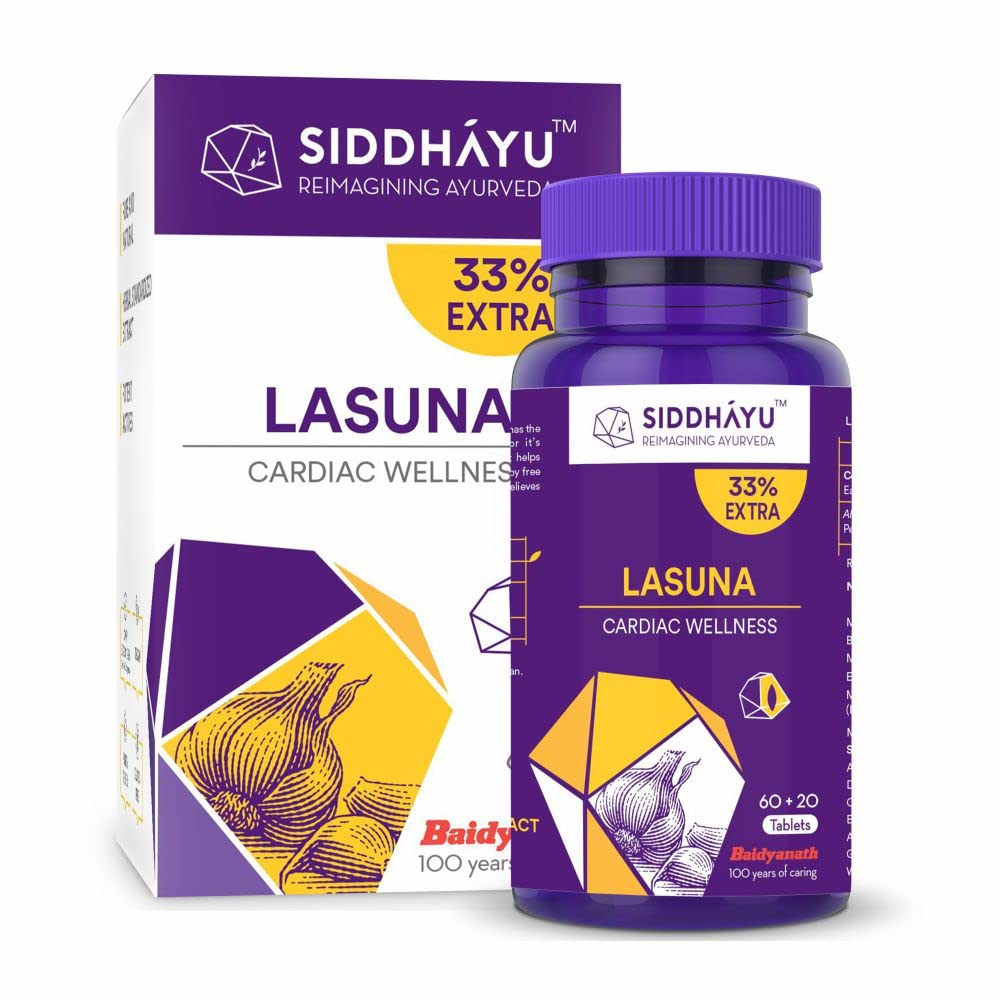 Baidyanath Siddhayu Lasuna 60 plus 20 Tab