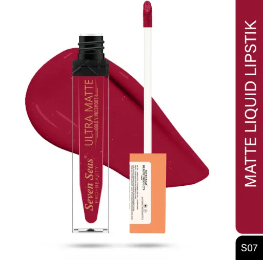 Ultra Matte Liquid Lipstick | High Pigment, Long Lasting Wear | SS-LL-112-S07