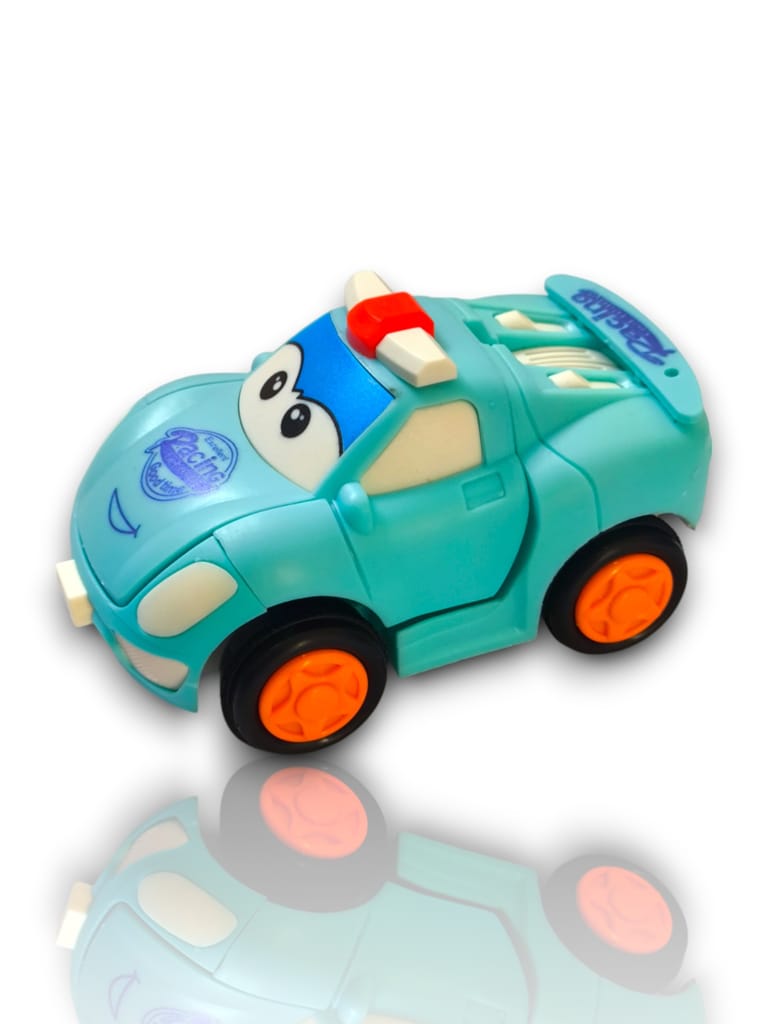 DGTAL GUMTI 2-in-1 Transformer Robot Car Toys for Kids | Friction-Powered Vehicle Playset | Cartoon Car to Robot Conversion | Friction-Powered Racing Car for Boys & Girls Transforming (Parrot Green) view 2