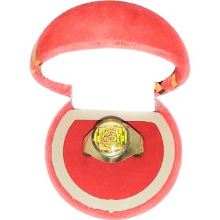 Baglamukhi Yantra Ring In Gold Plated For Fulfill All Desires, Success, Wealth Prosperity