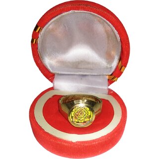 Baglamukhi Yantra Ring In Gold Plated For Fulfill All Desires, Success, Wealth Prosperity view 2