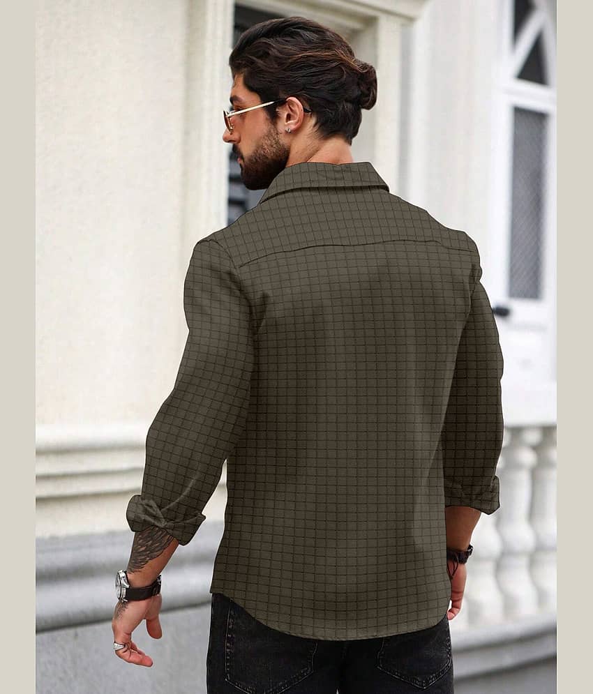 Nofilter Poly Cotton Regular Fit Checks Full Sleeves Men's Casual Shirt - Purple ( Pack of 1 ) view 2