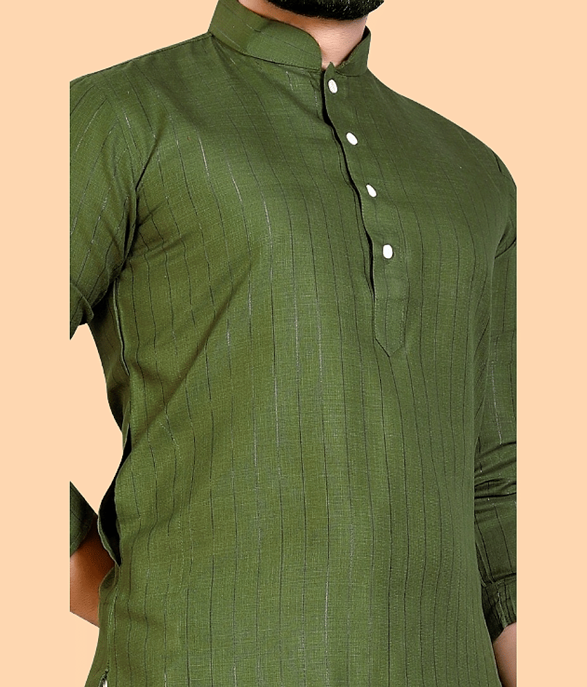 Balaji's Wine Cotton Blend Regular Fit Men's Kurta Pyjama Set ( Pack of 1 ) view 2