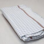WHITE CHECKS COTTON BATH TOWEL THAAN view 2