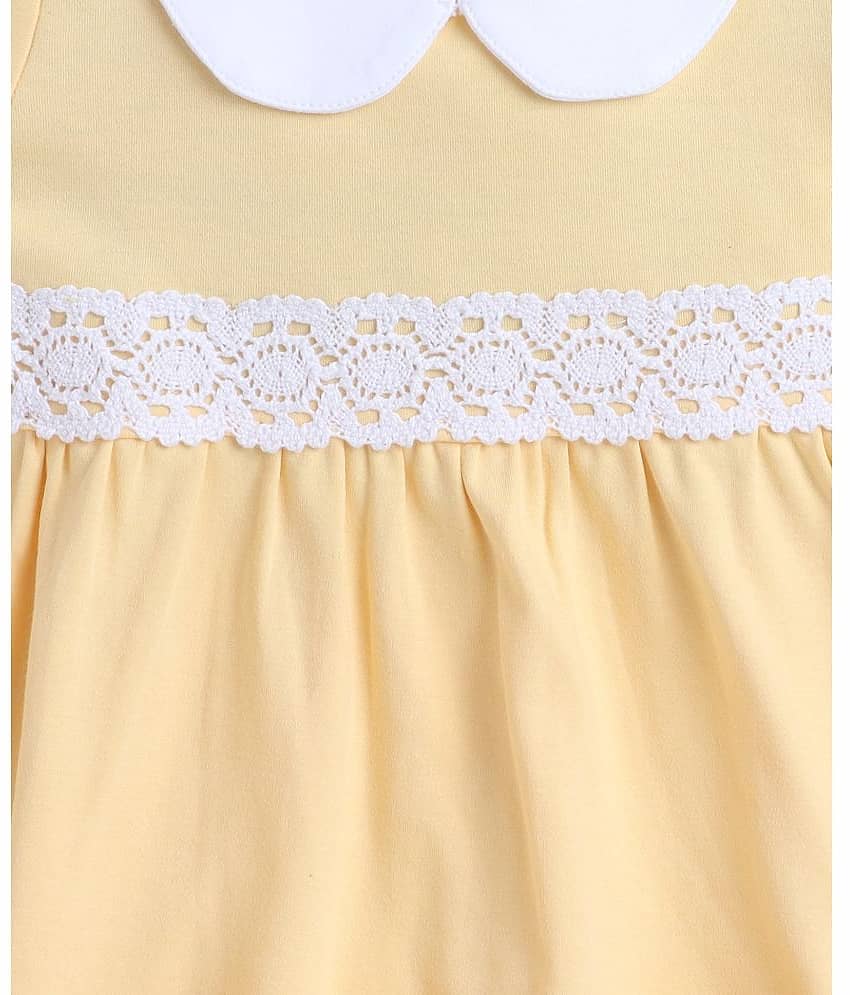 BUMZEE Pack of 1 Baby Girls Cotton Frock ( Yellow ) view 2