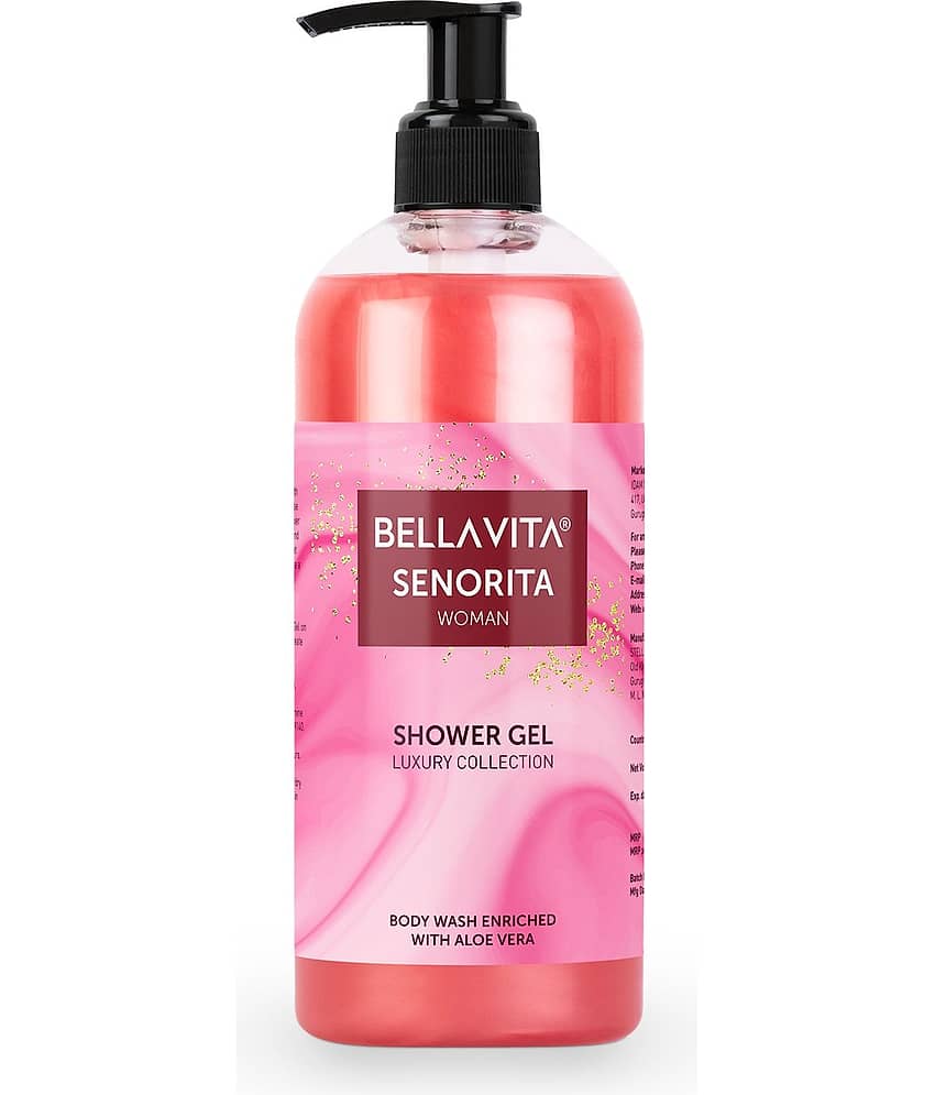Bella Vita Luxury Senorita Woman Body Wash Shower Gel for Women 500ml Deep Cleansing Hydrating & Moisturising with Aloe Vera Extract Prevent
