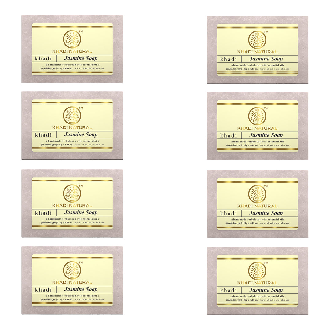Khadi Natural Herbal Jasmine Soap Combo Pack Of 8 – 125gm Each