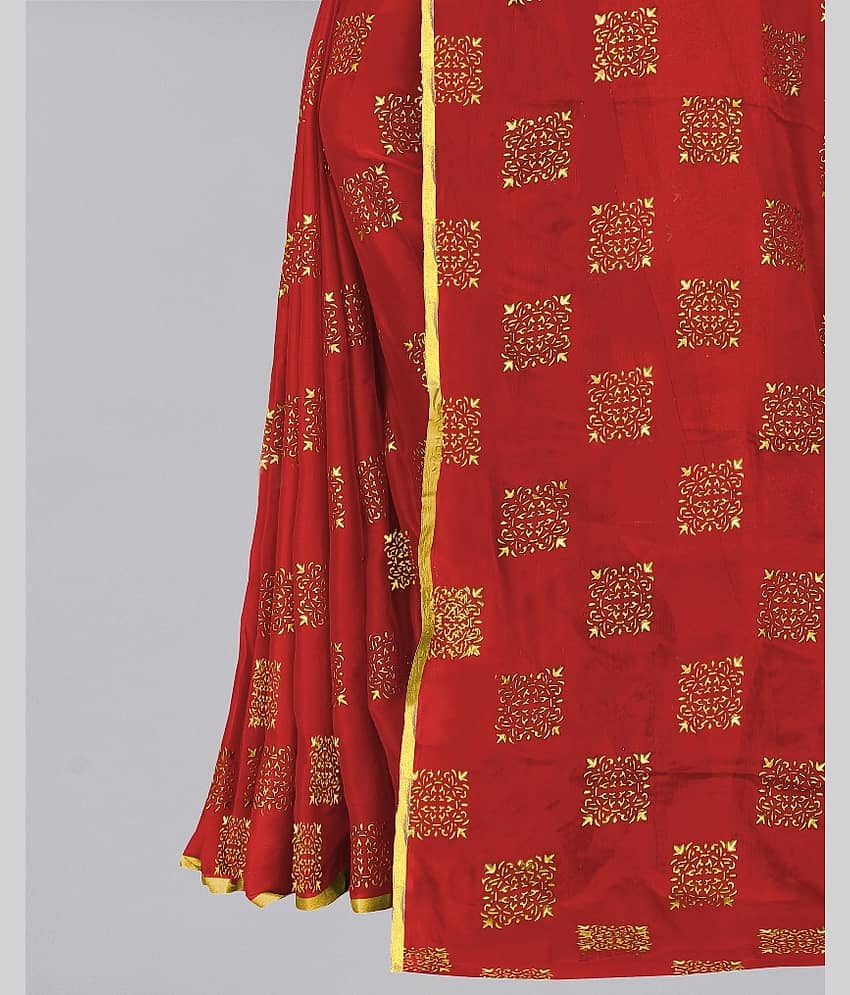 Rhey Chiffon Printed Saree With Unstitched Blouse Piece ( Grey ) view 2
