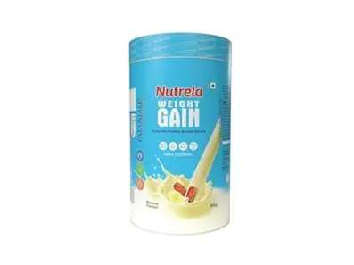Nutrela Weight Gainer - Banana Flavour (Pack of 500gm powder) by Patanjali