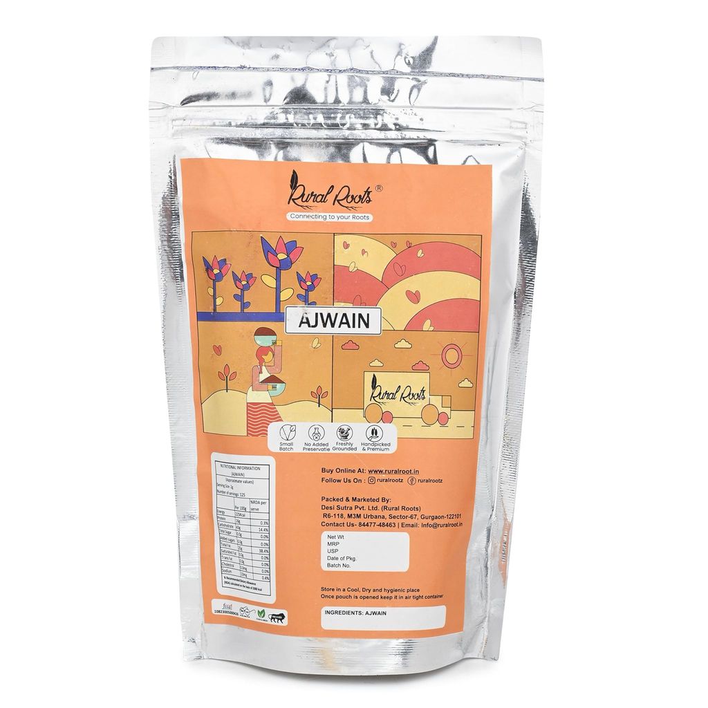 Rural Roots Ajwain Seeds - 200 Grams | Premium Carom Seeds | Aromatic & Chemical-Free | Perfect for Cooking & Seasoning | Ajwain Whole | Organic Carom Seeds | Supports Digestion & Relieves Acidity view 2