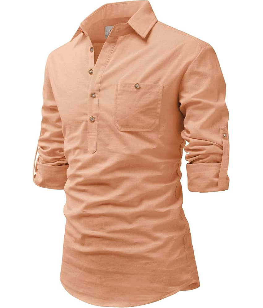 Vida Loca Sky Blue Cotton Blend Men's Shirt Style Kurta ( Pack of 1 )