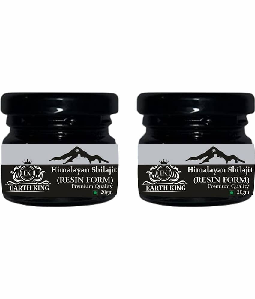 EARTH KING Himalayan Shilajit Resin for Men & Women - 40Gm (Pack of 2)