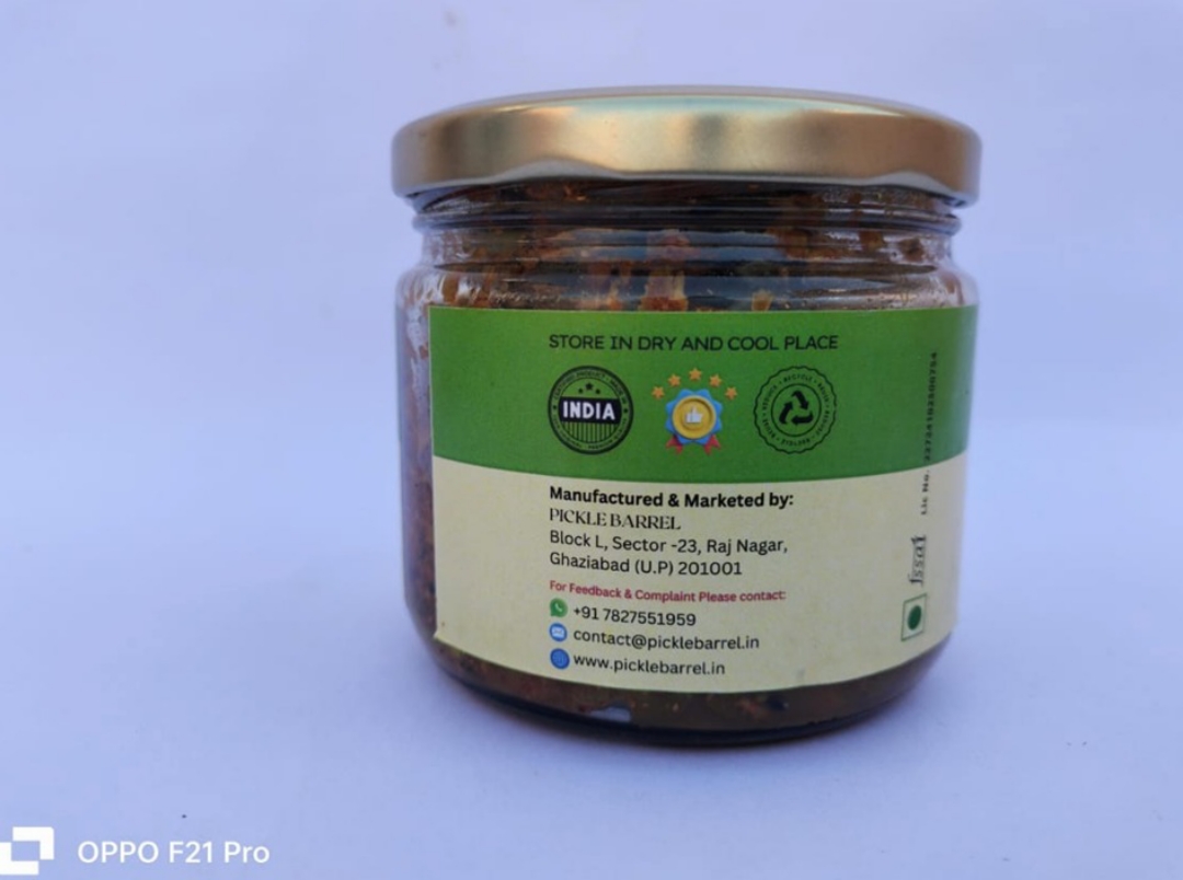 Lemon Green chilli pickle 250 Gms view 2