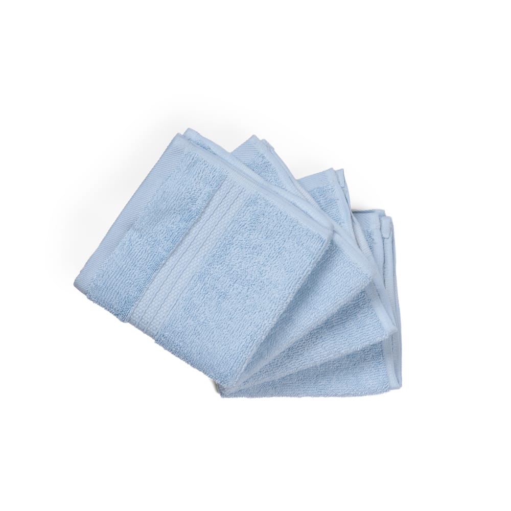Feather & Spun Organic Cotton Face Towel | Lavender Fragrance | GOTS Certified | Anti Microbial | Fade Resistant | Double Needle Stitch | 550 GSM | 33 cms x 33 cms (Pack of 4) view 2