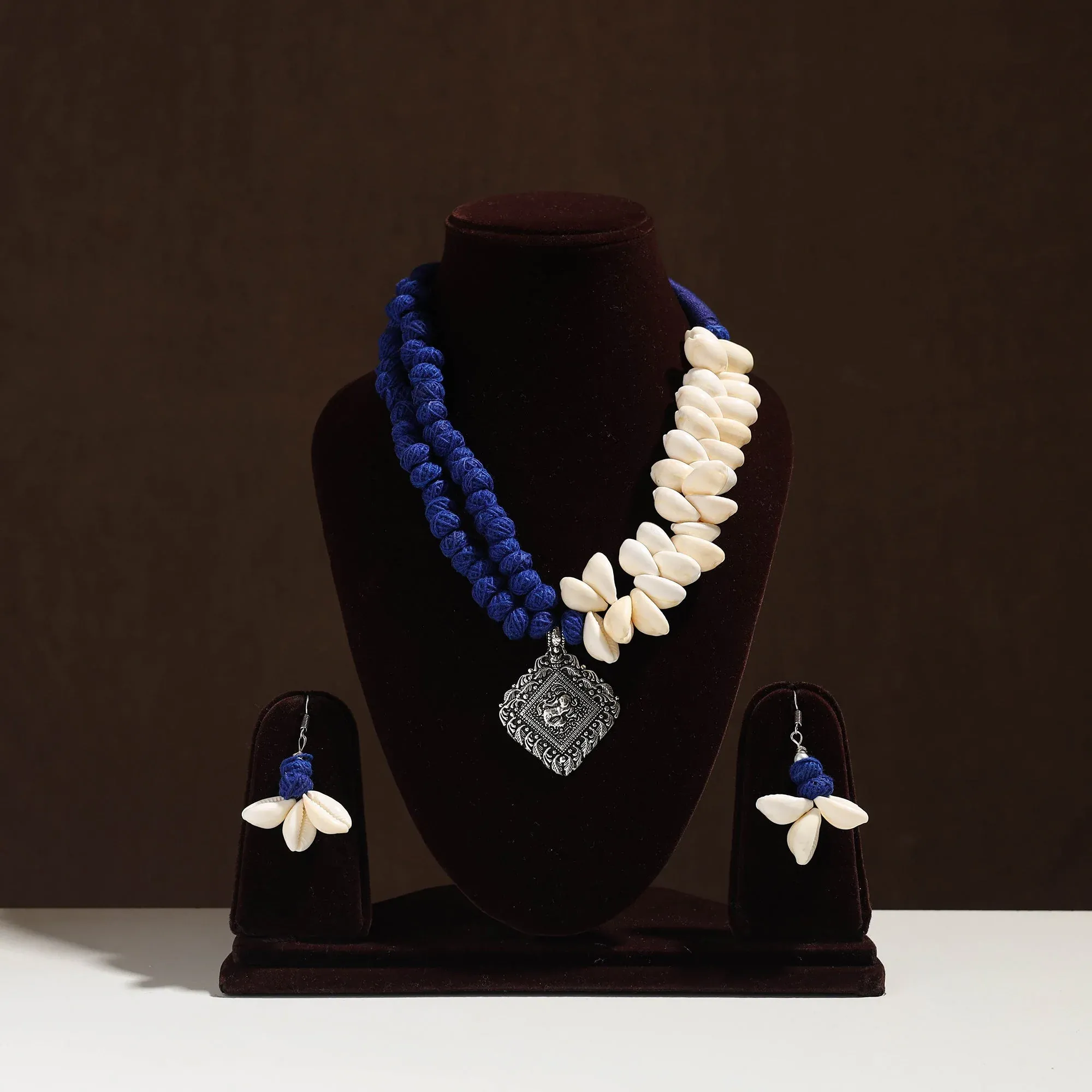 Multicolor - Handmade German Silver Shell Necklace Set 09