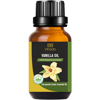 Vihado Natural Vanilla Oil 100 Natural Pure Undiluted Uncut Essential Oil (15 ml) (15 ml)