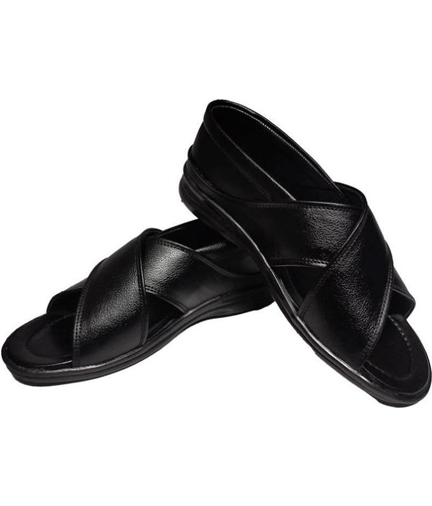 RAGE GAZE - Black Men's Sandals view 2