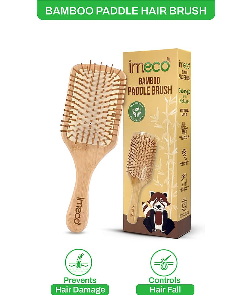 IMECO Paddle Brush For All Hair Types ( Pack of 1 )