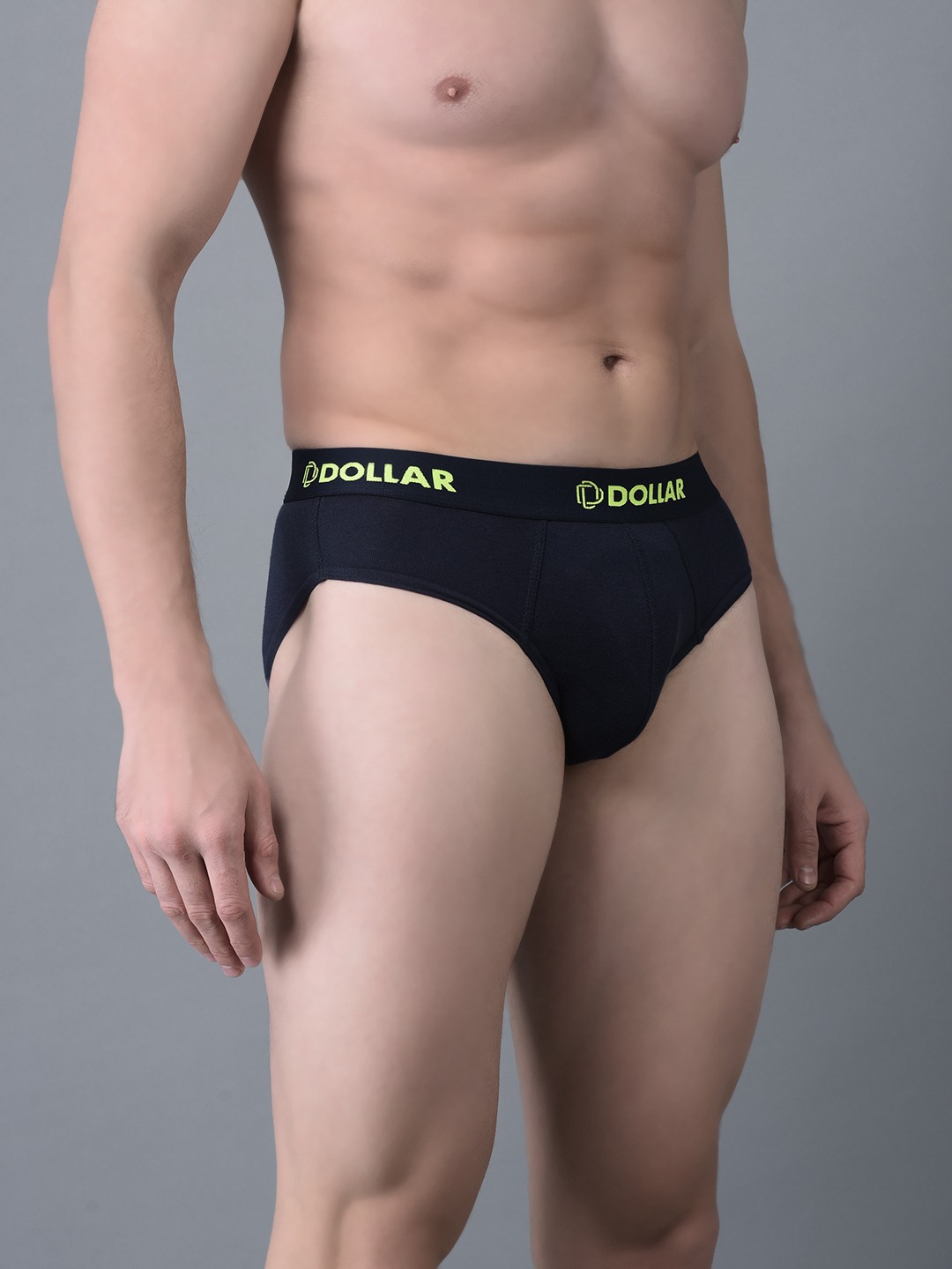 Men's Assorted Pack of 3 Cotton Superior Snug Fit Solid Brief view 2