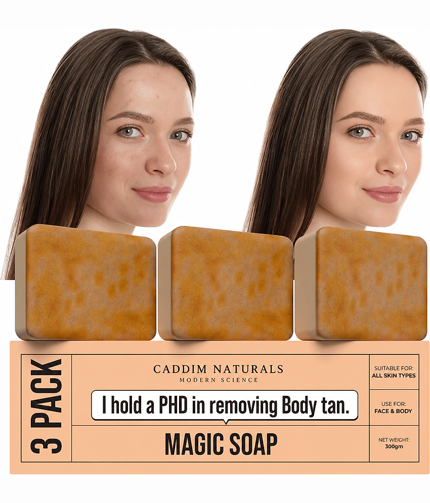 Caddim Naturals Skin Whitening GHARSOAPS Bathing Bar for All Skin Type ( Pack of 3 )