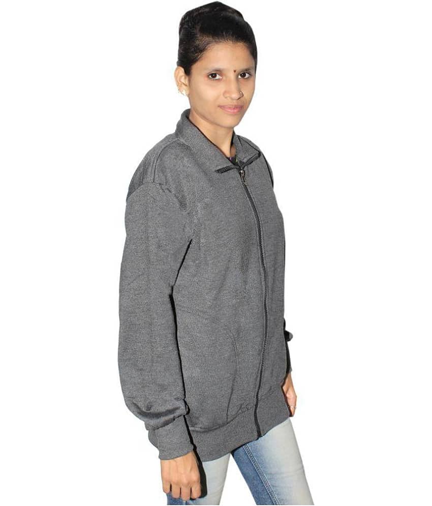 Goodluck Woollen Grey Non Hooded Sweatshirt view 2