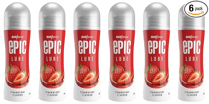 Manforce Epic Strawberry Flavored Lube 60 ml x Pack of 6