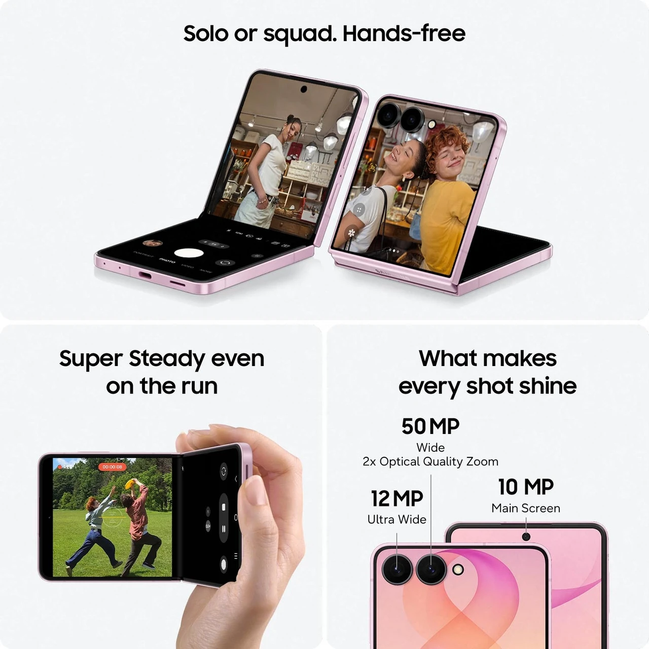 Samsung Galaxy Z filp 8 5G (Pink, 12GB RAM, 256GB Storage) view 2